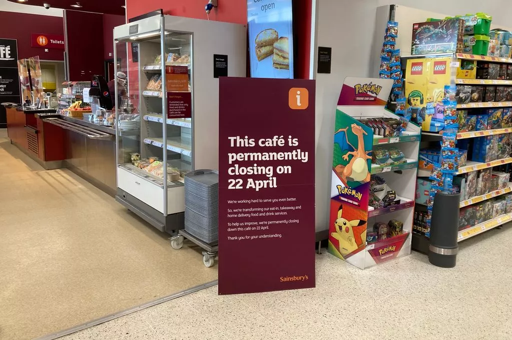 PS Store Closures - Sainsburys Cafe
